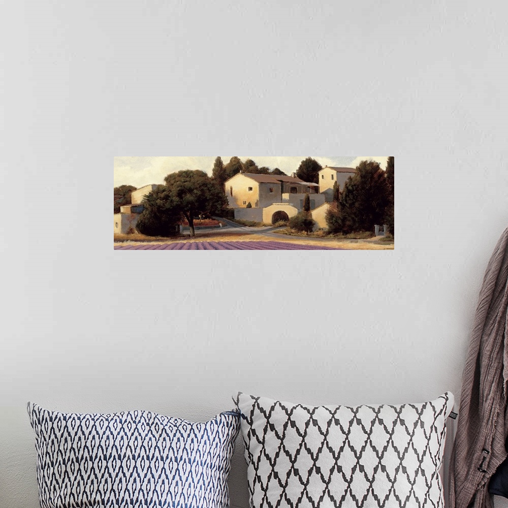A bohemian room featuring Lavender Fields Panel I