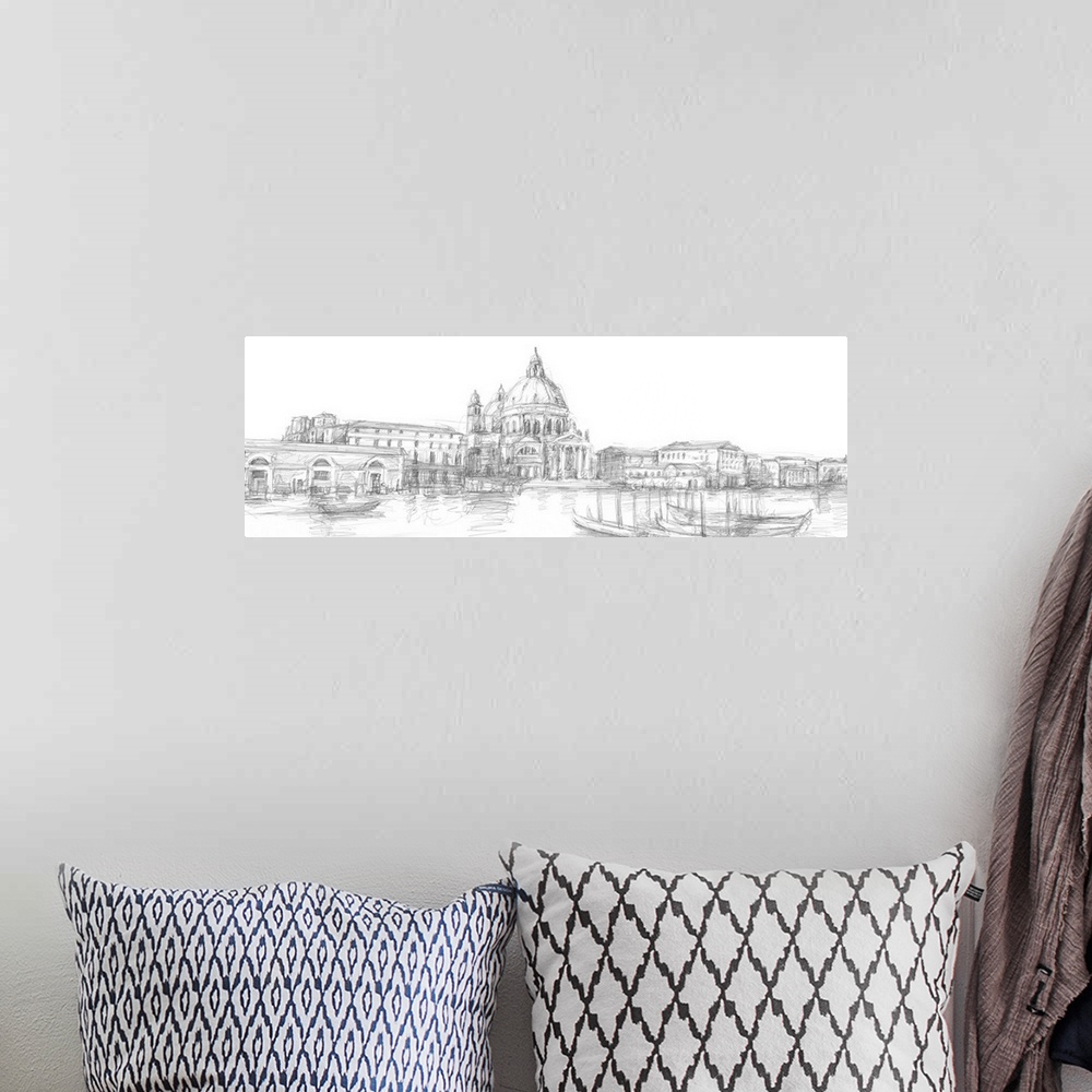 A bohemian room featuring Sketches of Venice V