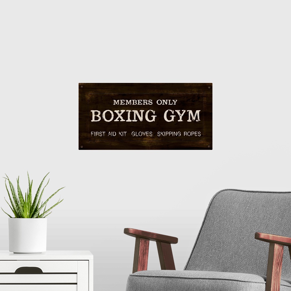 A modern room featuring Vintage Boxing Gym