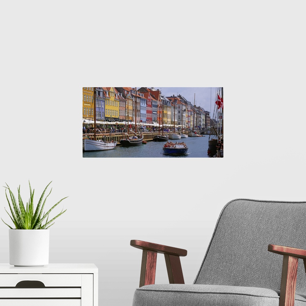 A modern room featuring Denmark, Copenhagen, Nyhavn port