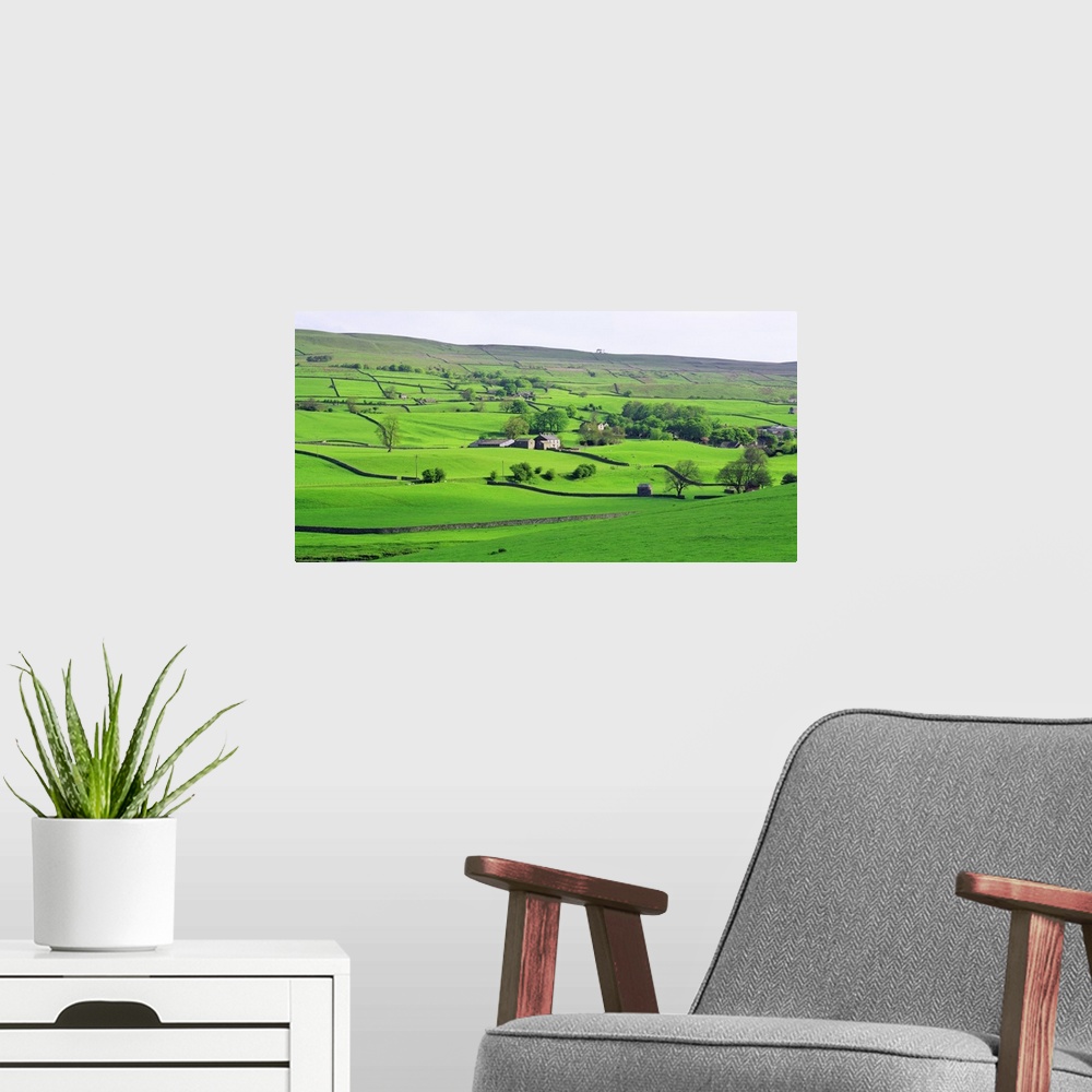 A modern room featuring United Kingdom, UK, England, Yorkshire, Yorkshire Dales National Park, Swaledale valley