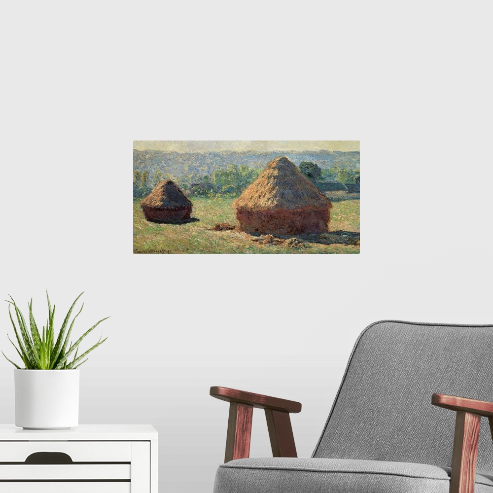 A modern room featuring The Haystacks