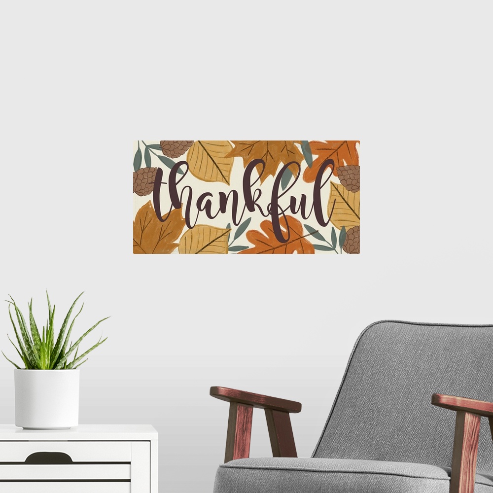 A modern room featuring Thankful