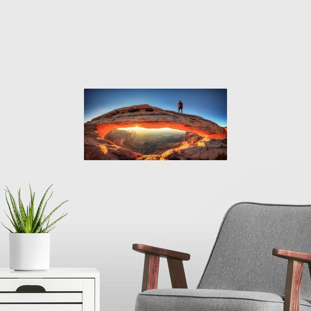 A modern room featuring USA, Utah, Canyonlands National Park, Island in the Sky district, Mesa Arch (MR)