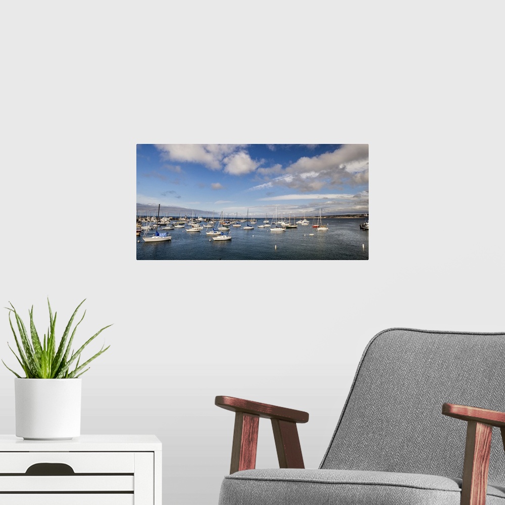 A modern room featuring Sailboats In Old Fisherman's Wharf, Carmel