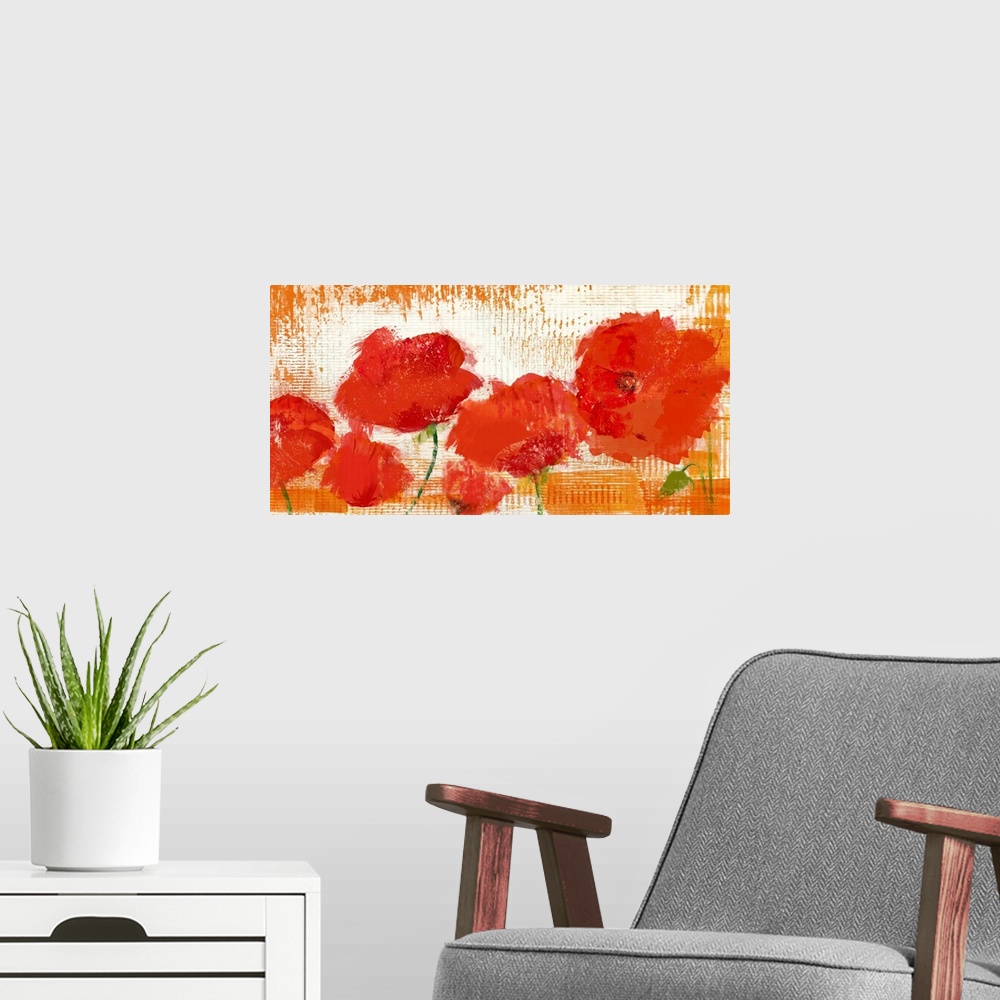 A modern room featuring The Poppies Blow