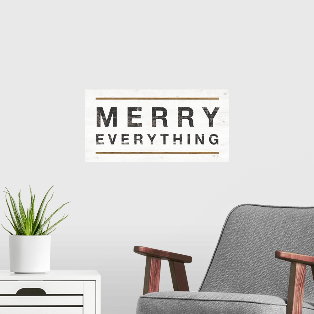 A modern room featuring Merry Everything