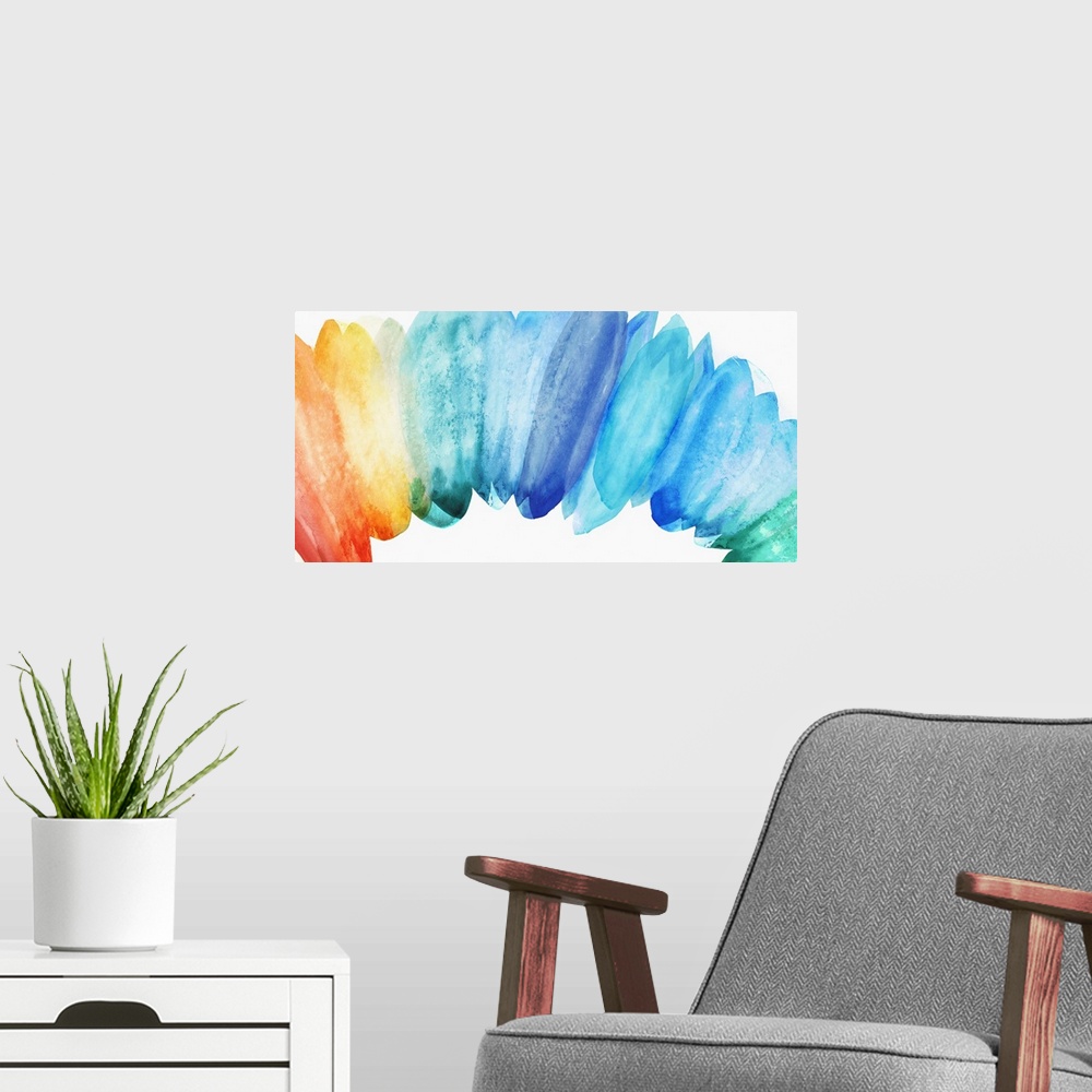 A modern room featuring Burst Of Rainbow