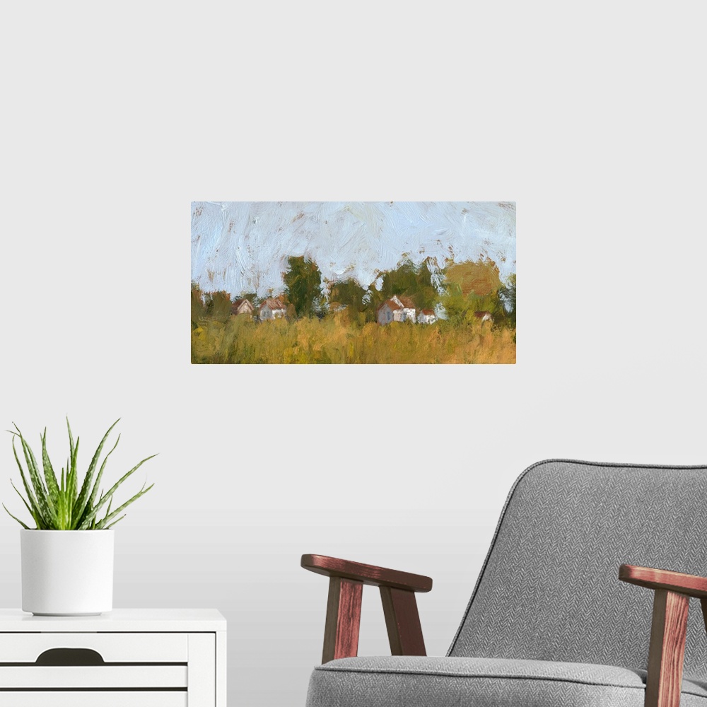 A modern room featuring Rural Panorama I