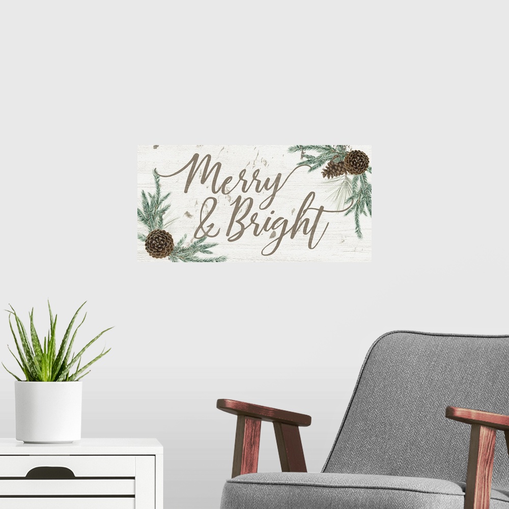 A modern room featuring Wreath Sentiments I