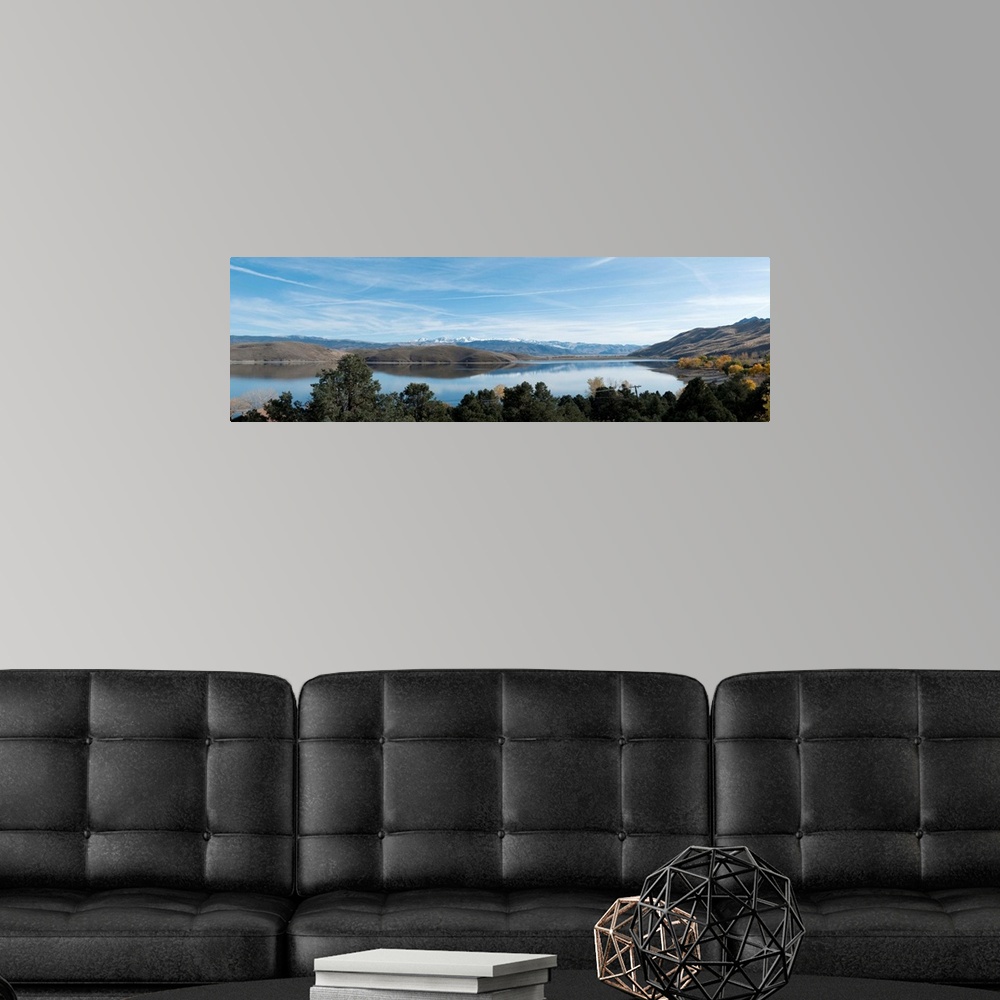 A modern room featuring Lake surrounded by mountains, Topaz Lake, Nevada