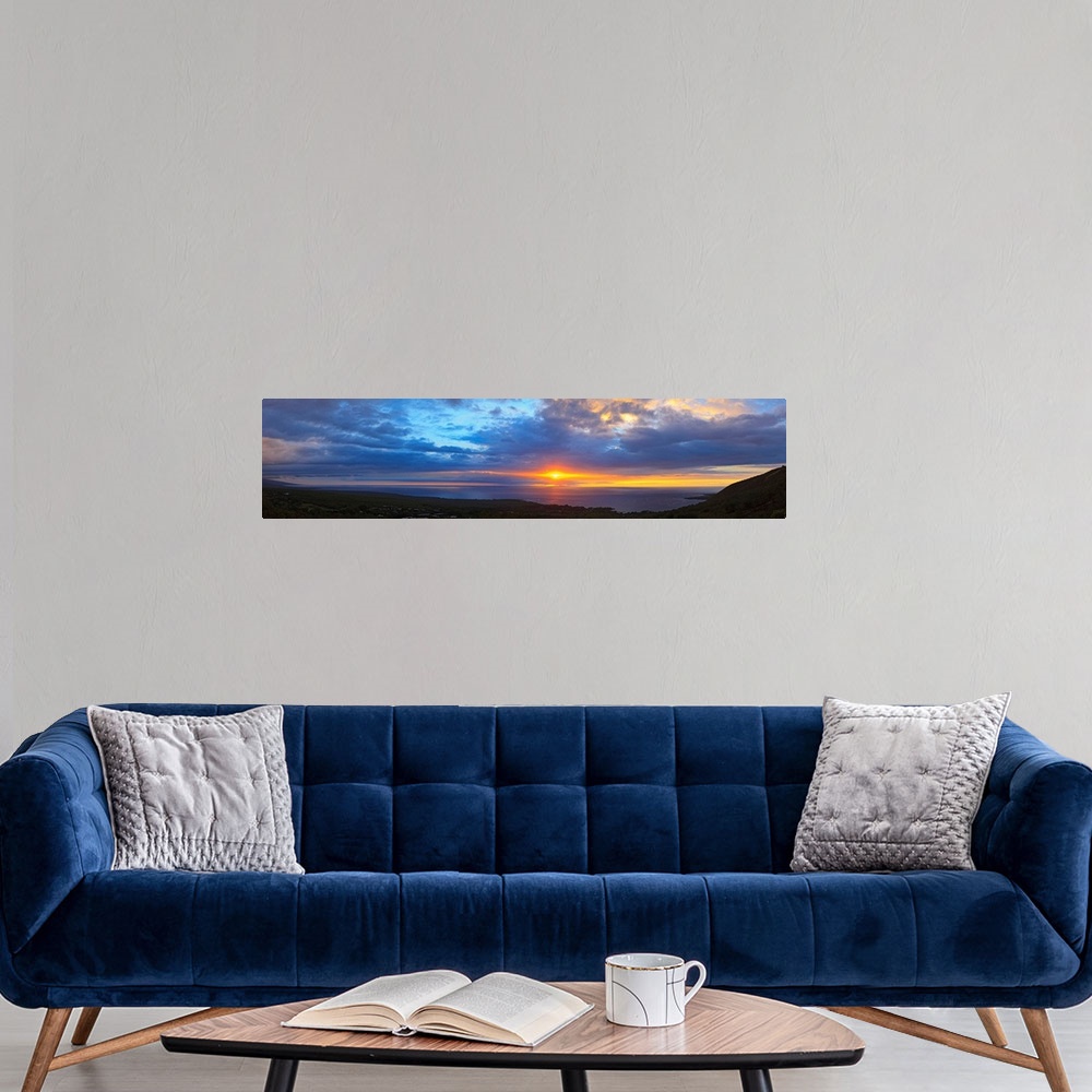 A modern room featuring Sunset over the Pacific ocean, Kealakekua Bay, Kona Coast, Kona, Hawaii