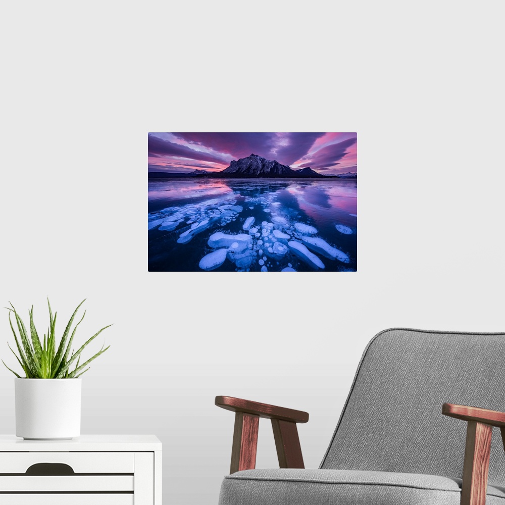 A modern room featuring Abraham Lake 3