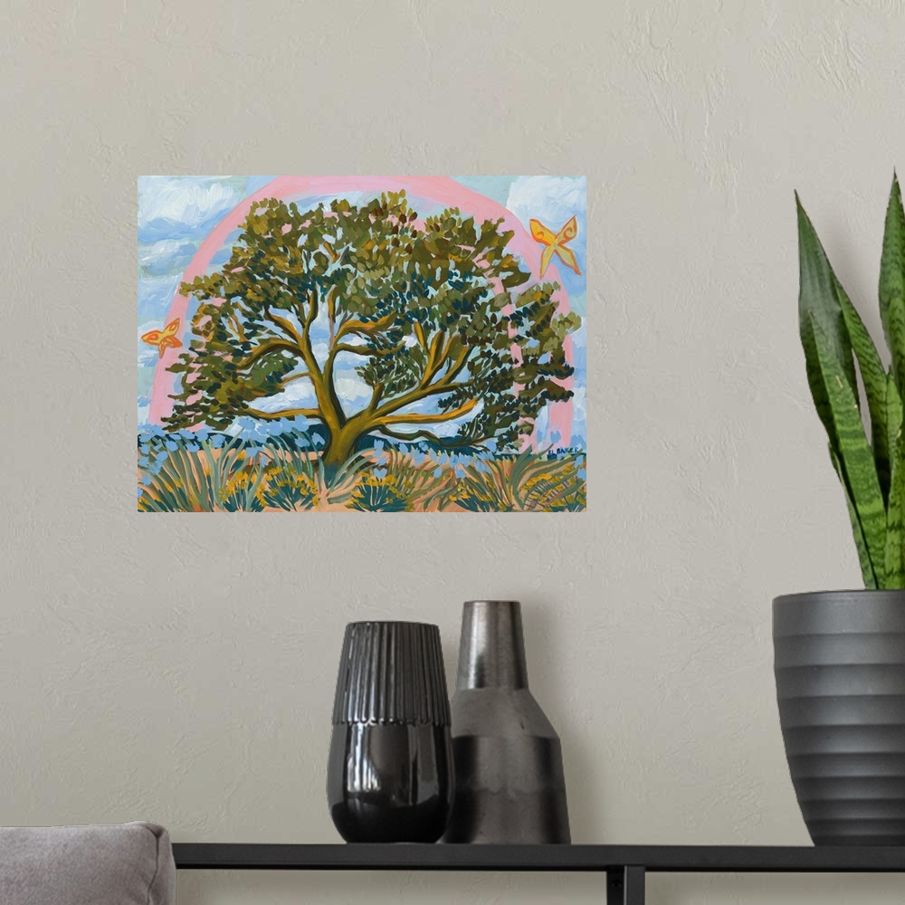 A modern room featuring Butterfly Tree