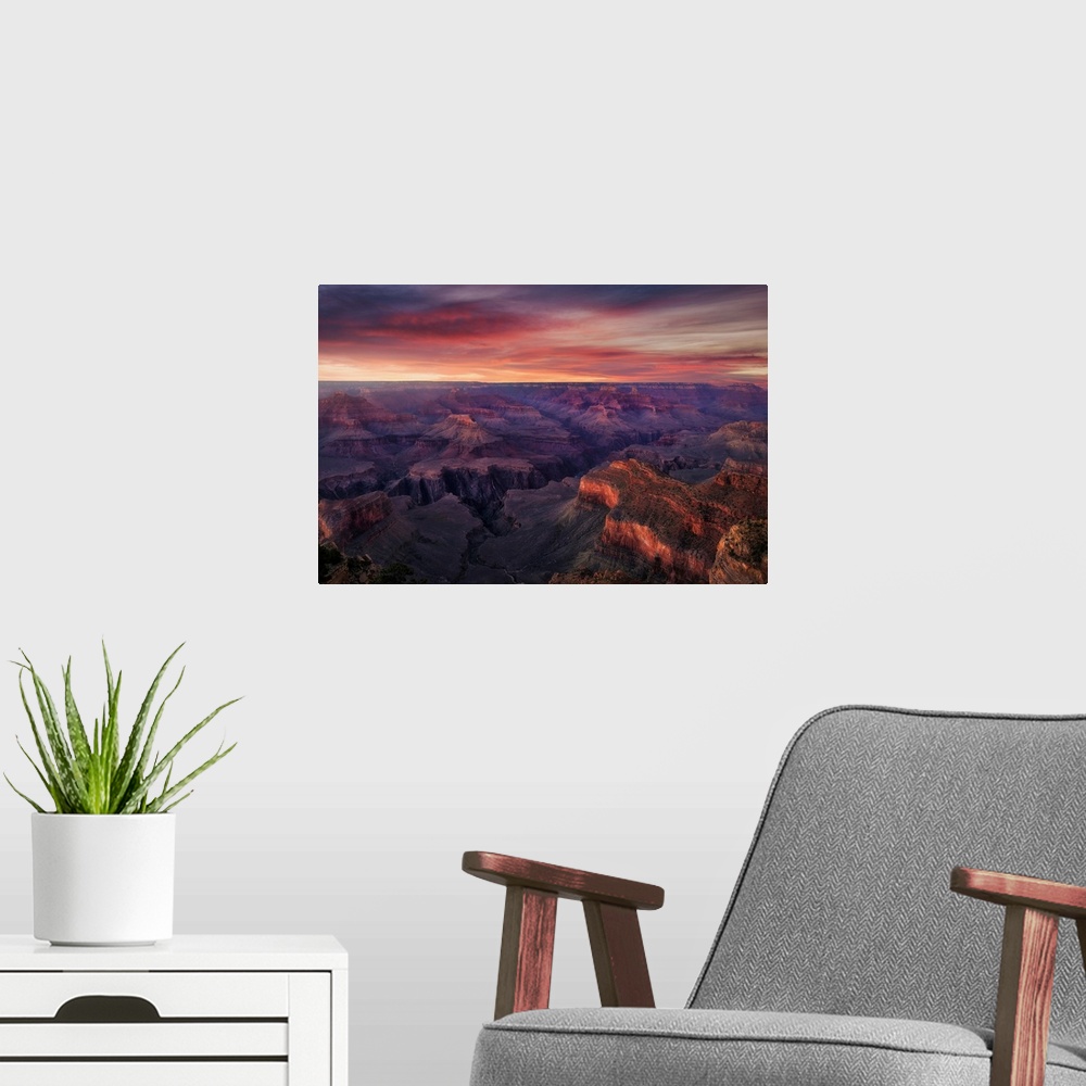 A modern room featuring Canyon On Fire