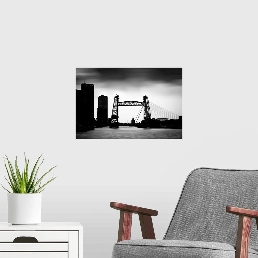 A modern room featuring Harbor View Rotterdam