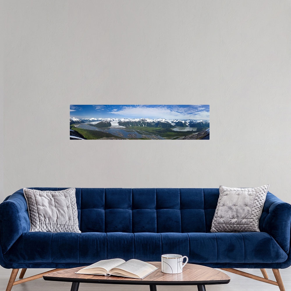 A modern room featuring Taku River, Taku, Hole in the Wall and Twin Glaciers (left to right), Inside Passage, Juneau, Ala...