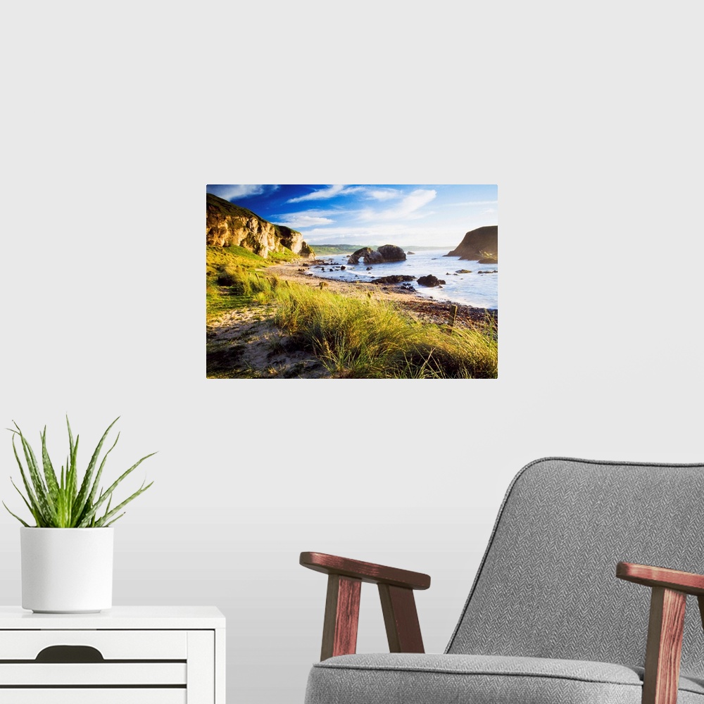 A modern room featuring Ballintoy, County Antrim, Ireland; Beach Scenic