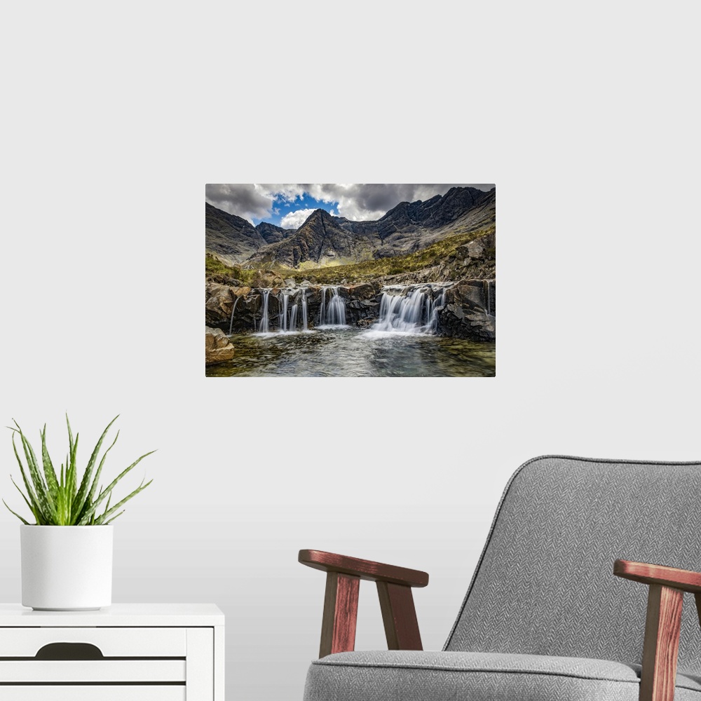 A modern room featuring Fairy Pools Waterfalls; Glenn Brittle, Isle Of Skye, Scotland