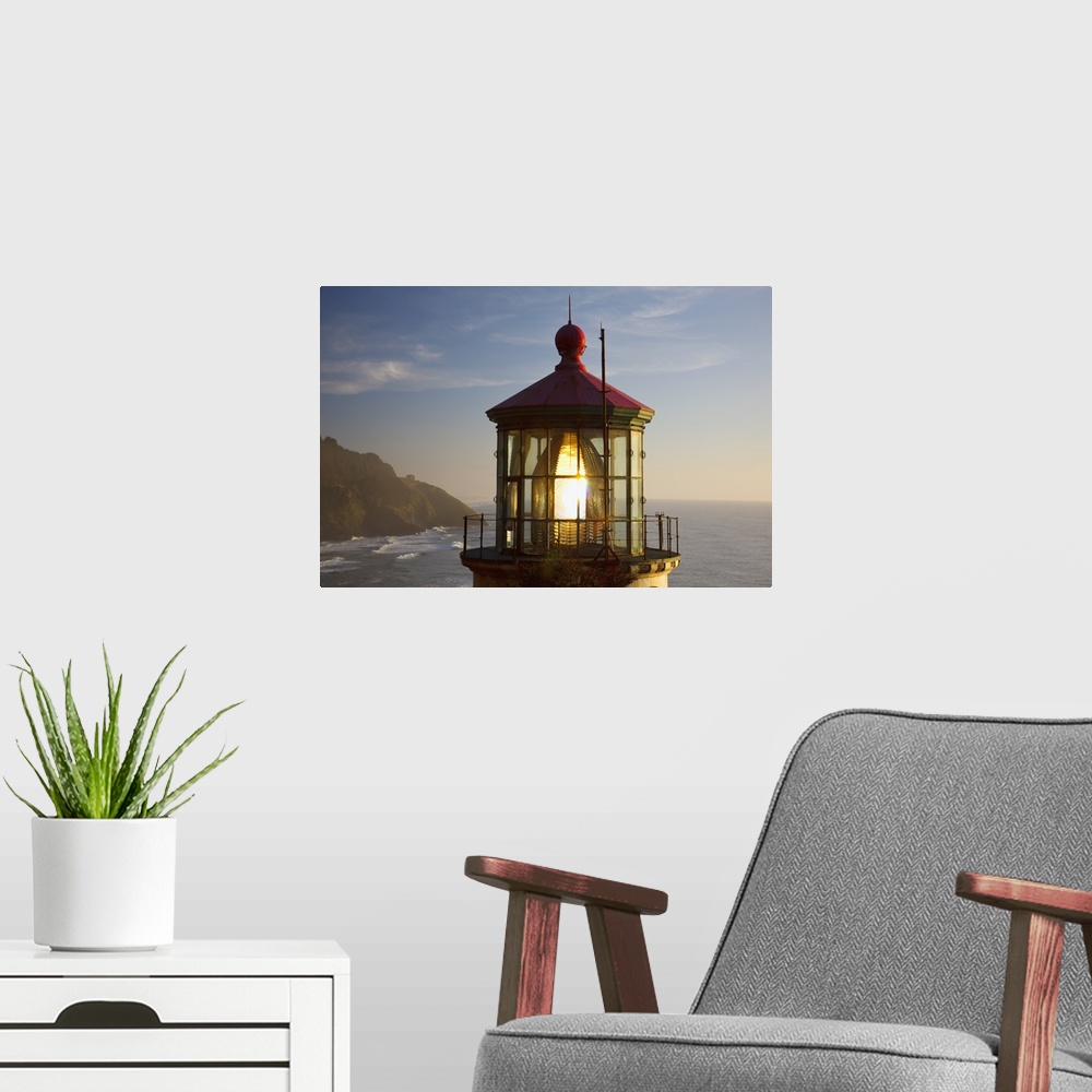A modern room featuring Heceta Head Lighthouse Along The Oregon Coast; Oregon, USA