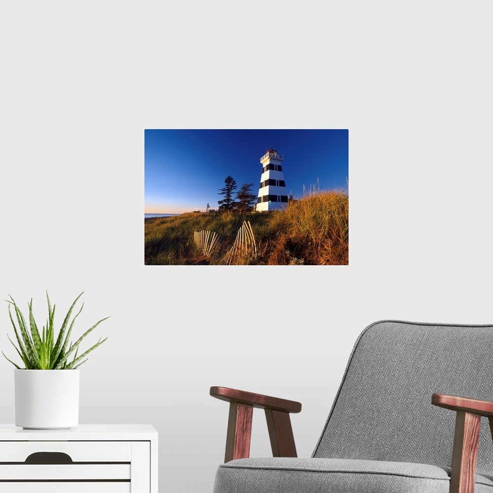 A modern room featuring Lighthouse, Cedar Dunes Provincial Park, Prince Edward Island, Canada