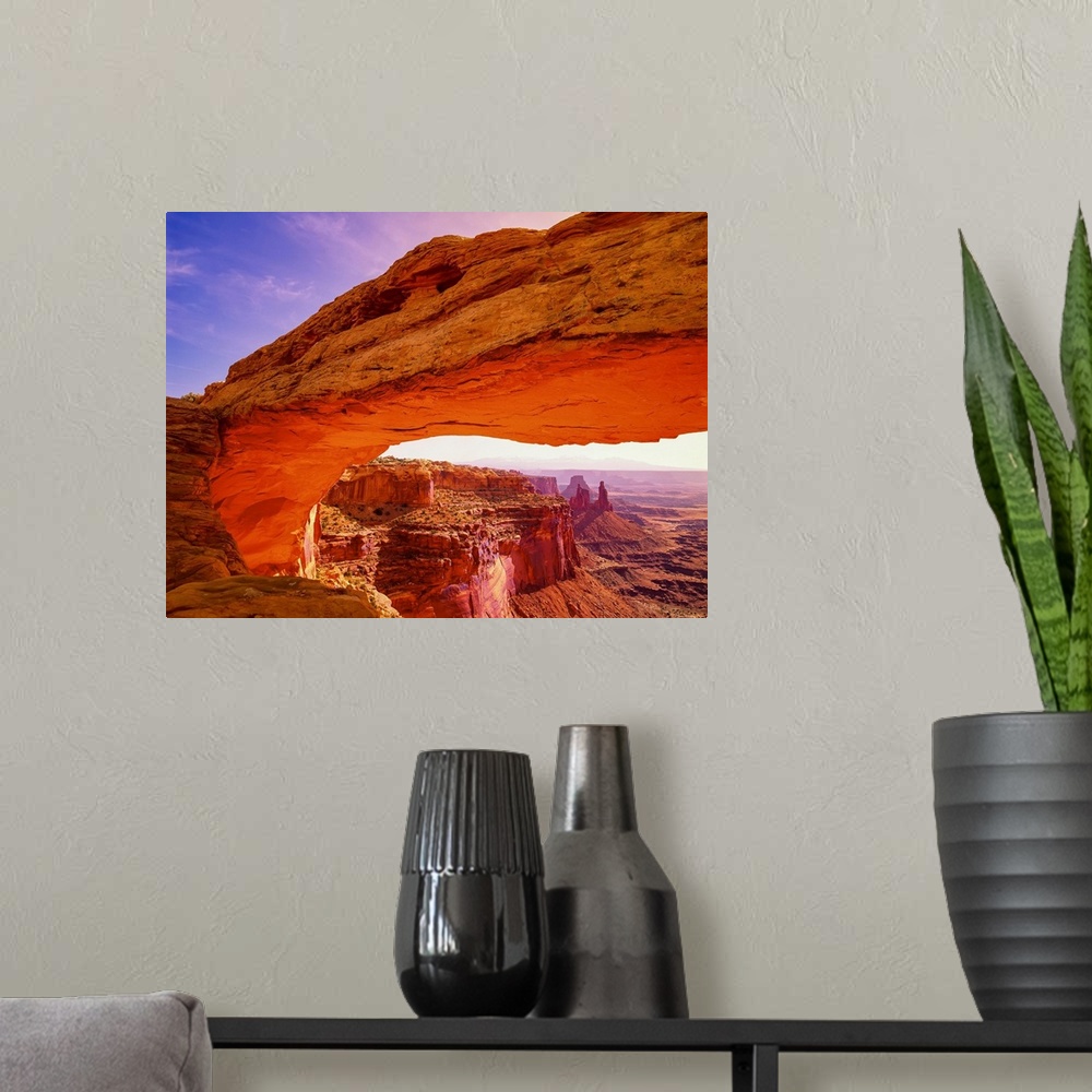 A modern room featuring Mesa Arch at Sunrise Canyonlands National Park Utah