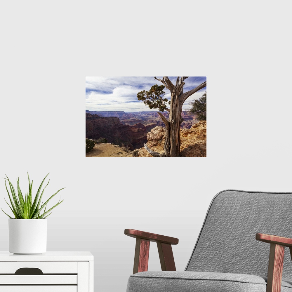 A modern room featuring Moran Point at the Grand Canyon, Arizona, United States of America