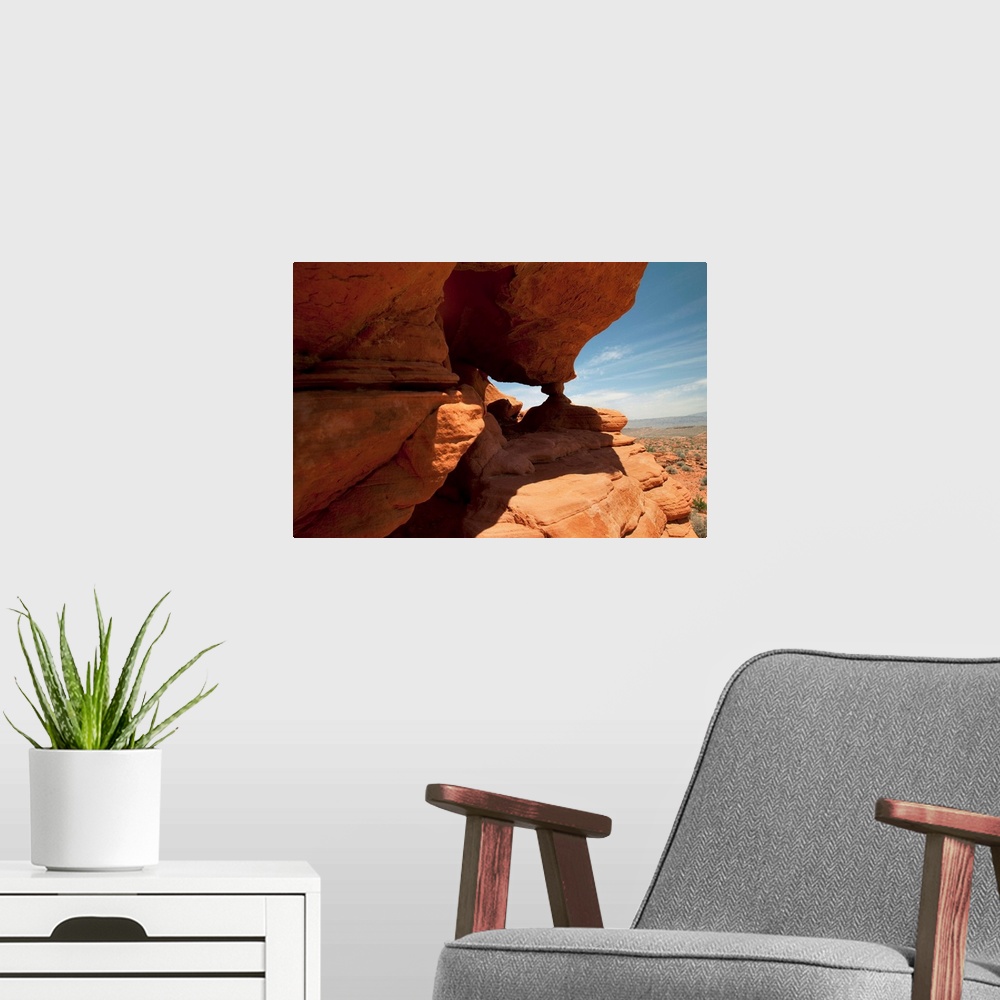 A modern room featuring Nevada, Las Vegas, Red Rock Formation In The Desert