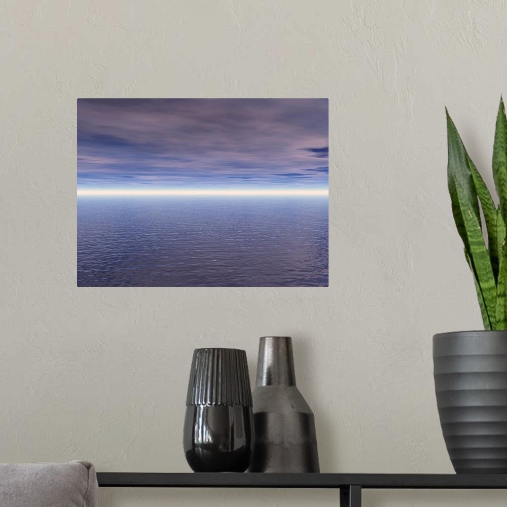 A modern room featuring Ocean And Clouds