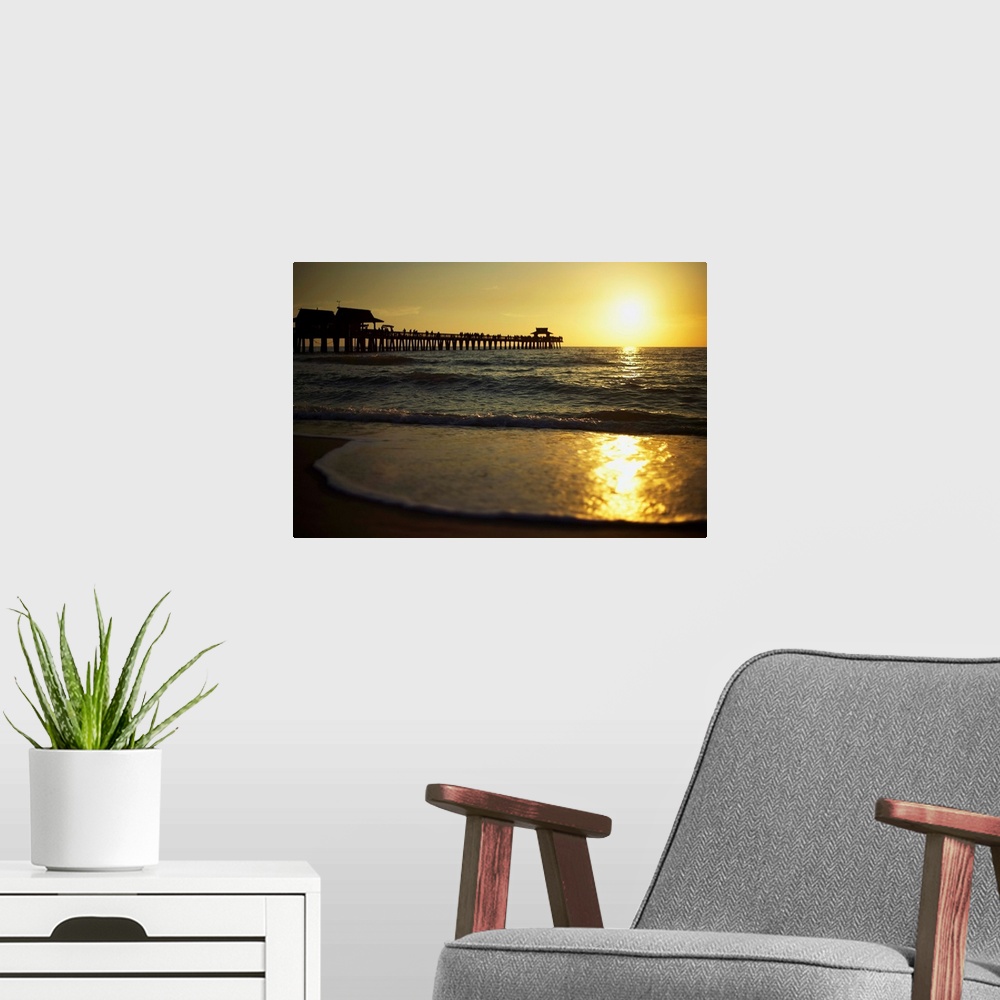 A modern room featuring Pier At Sunset, Naples, Florida