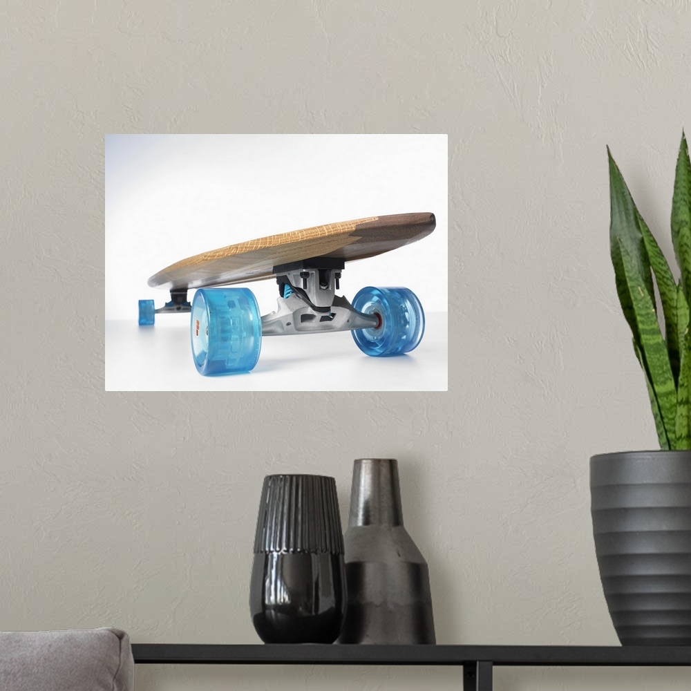 A modern room featuring Skateboard