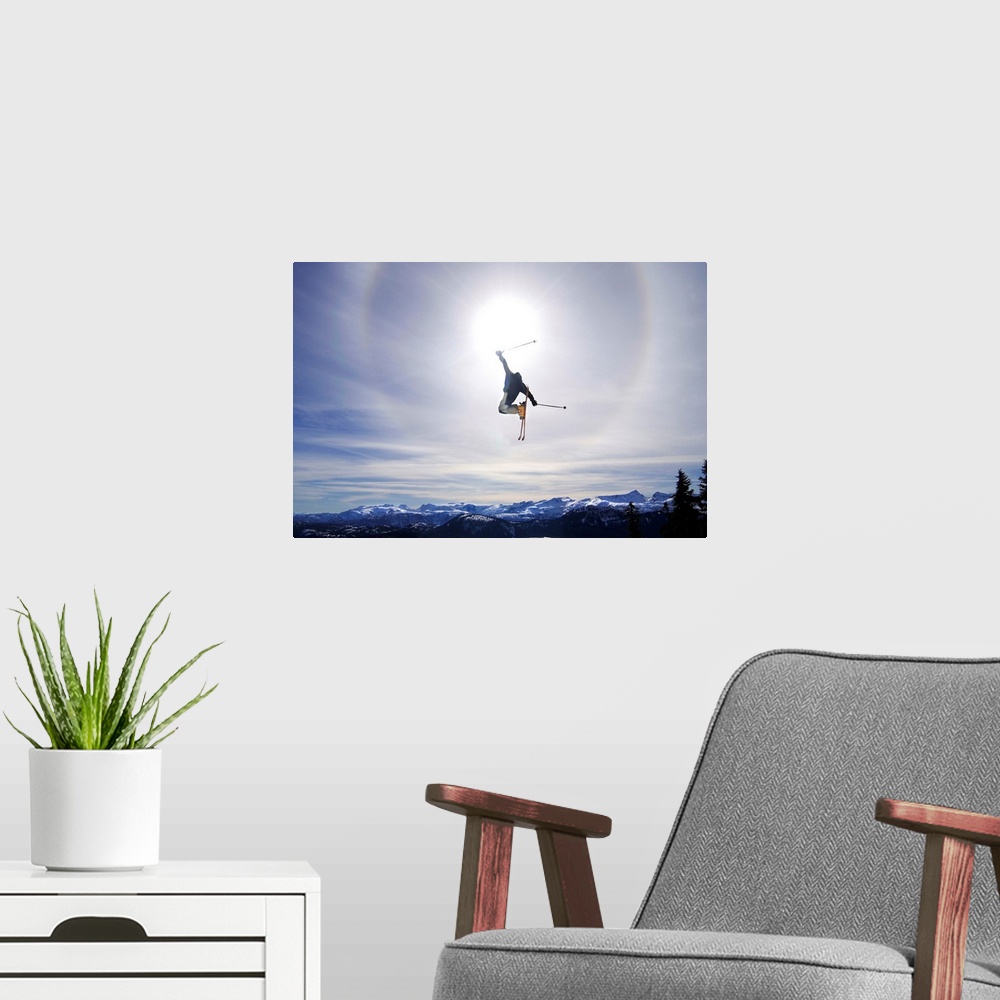 A modern room featuring Skier Jumping, Courtenay, British Columbia, Canada