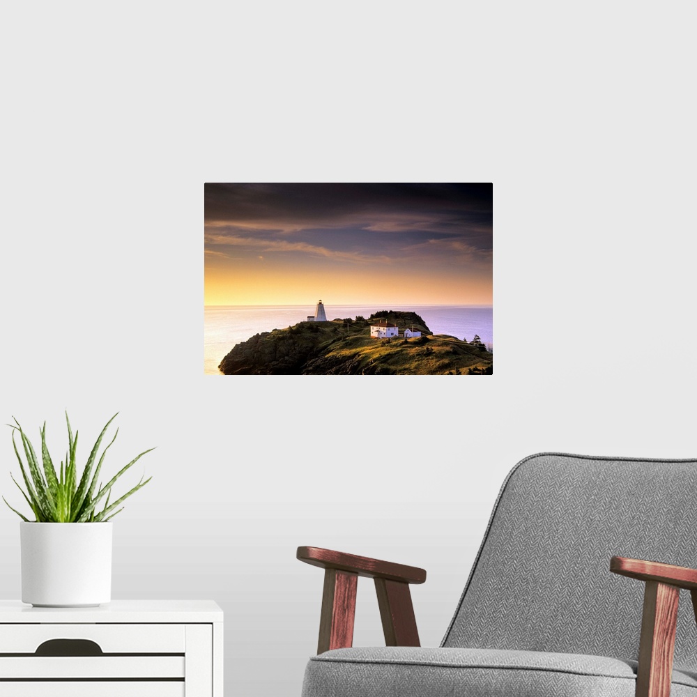 A modern room featuring Sunrise, Swallowtail Lighthouse, Grand Manan Island New Brunswick, Canada