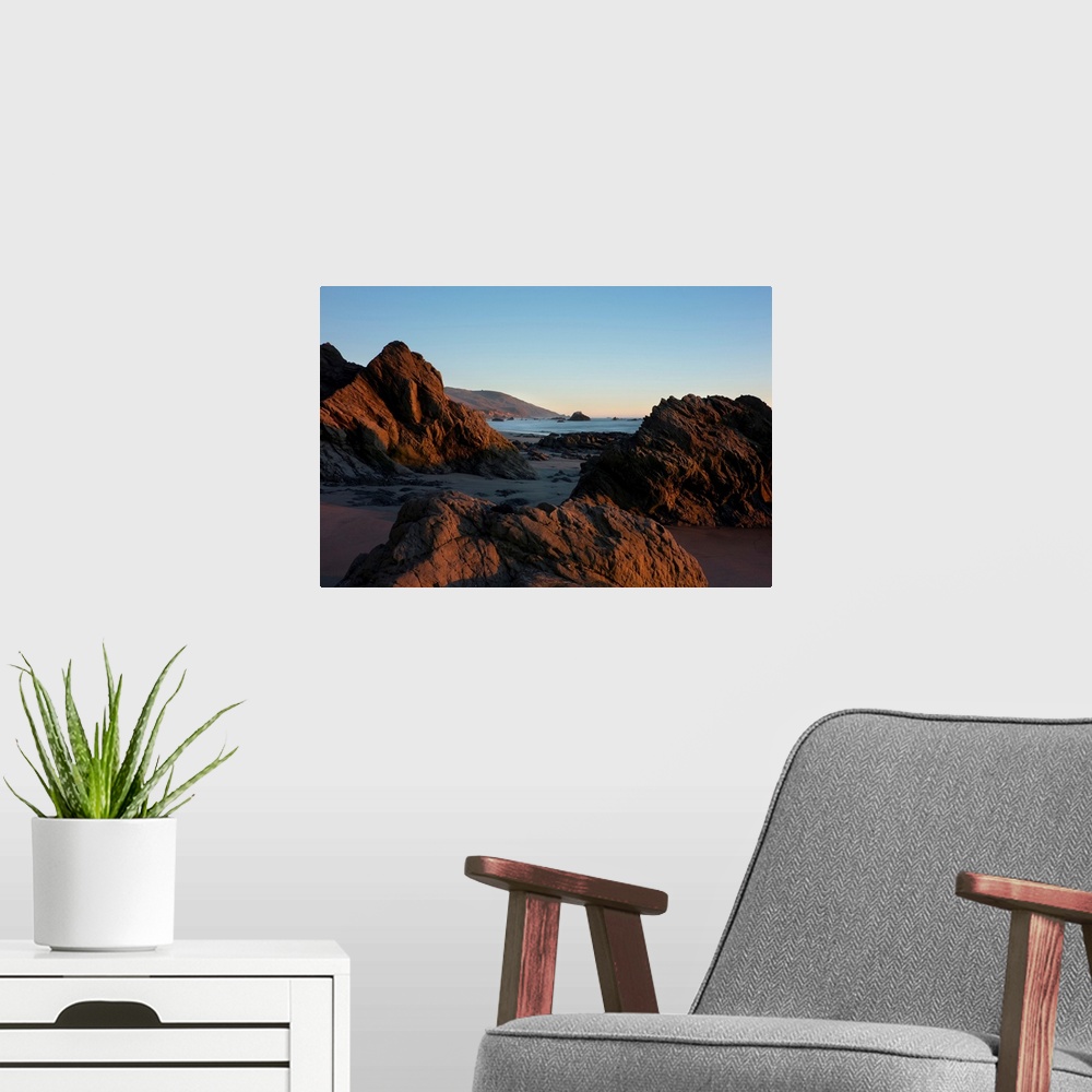 A modern room featuring Sunset at Pfeiffer Beach, Big Sur, California, USA Big Sur, California, United States of America