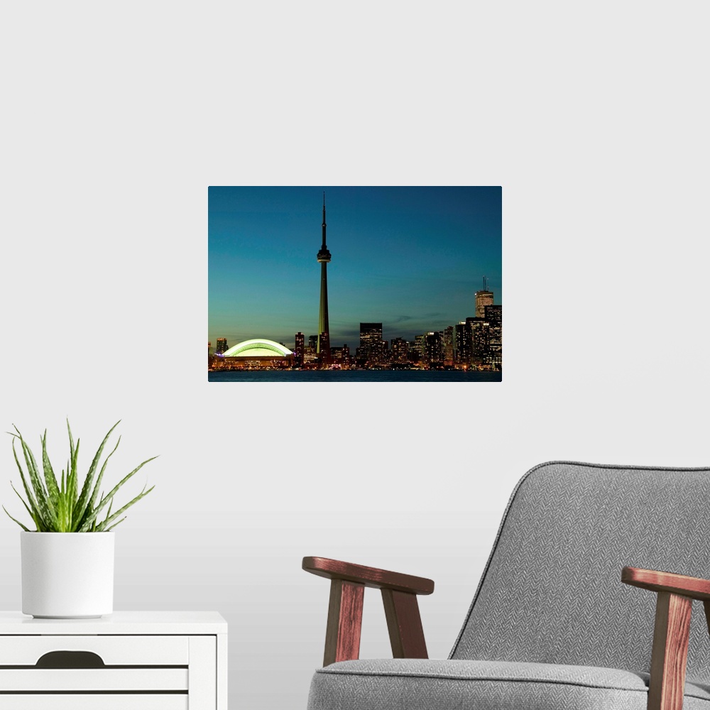 A modern room featuring Toronto Skyline, Ontario, Canada