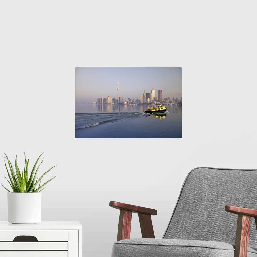 A modern room featuring Tugboat And City Skyline, Toronto, Ontario, Canada