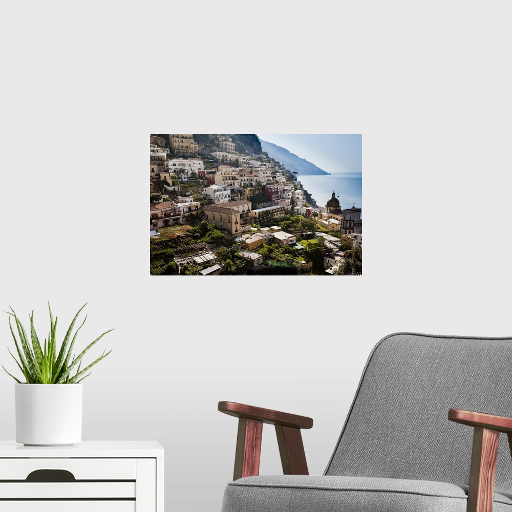 A modern room featuring View of Positano on Amalfi Coast, Campania, Italy