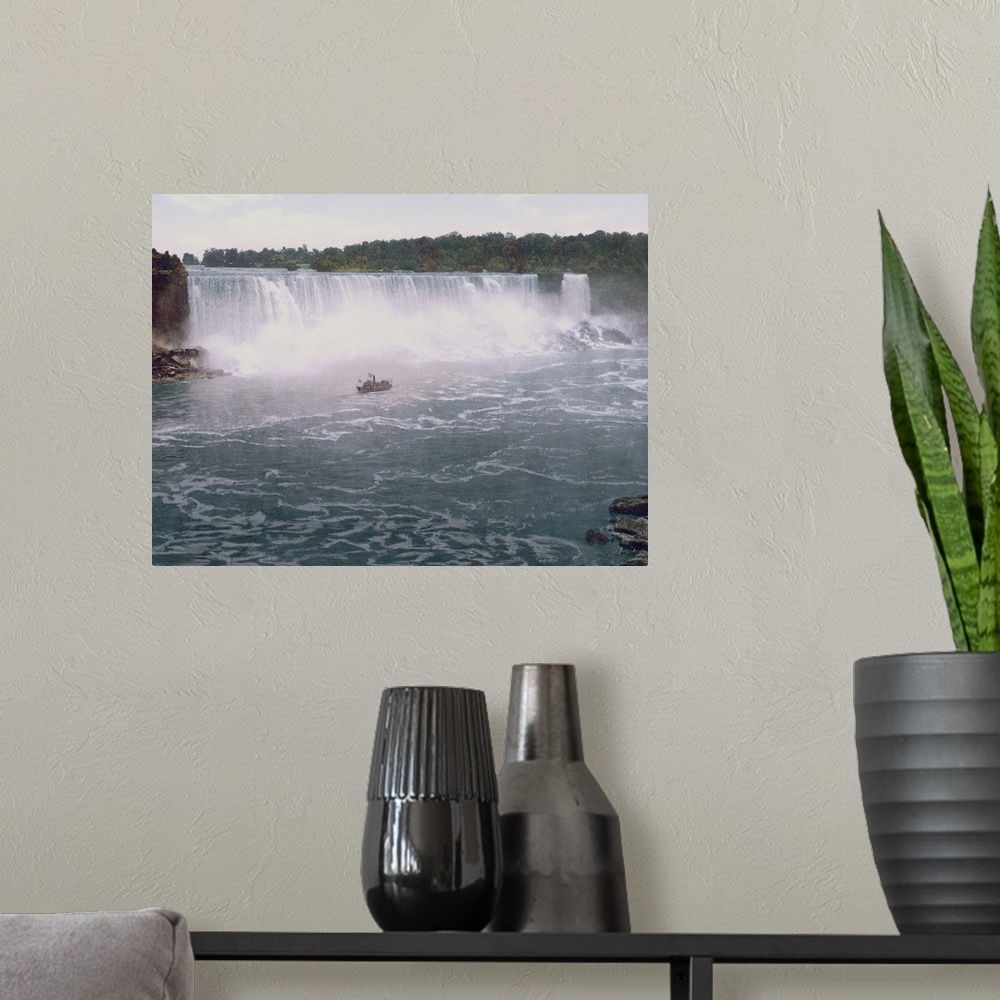 A modern room featuring Niagara. American Falls from Canadian Shore