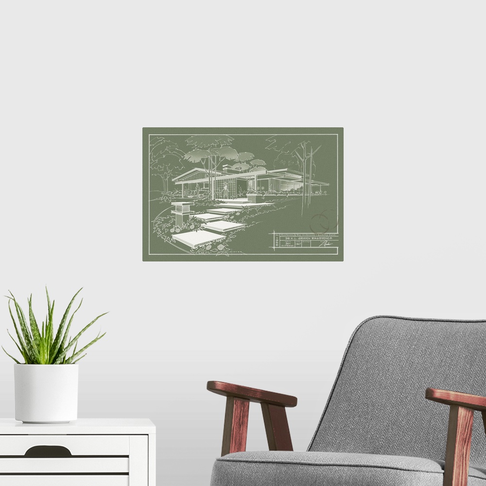A modern room featuring 301 Cypress Dr. Moss - Inverse
