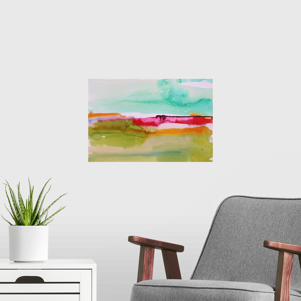 A modern room featuring Abstract 4