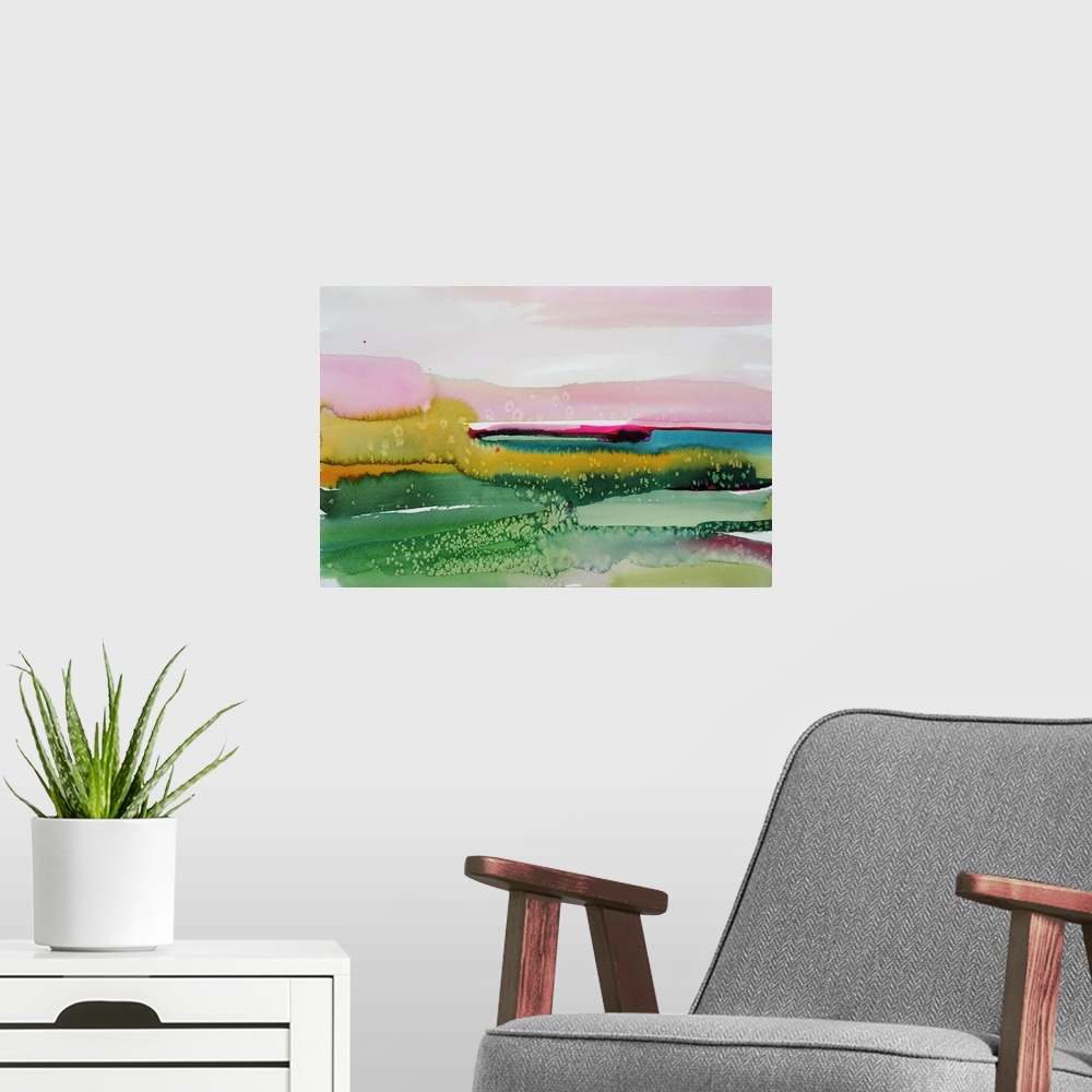 A modern room featuring Abstract 7