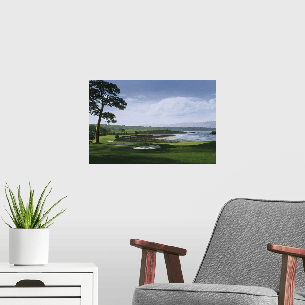 A modern room featuring Golf Course I