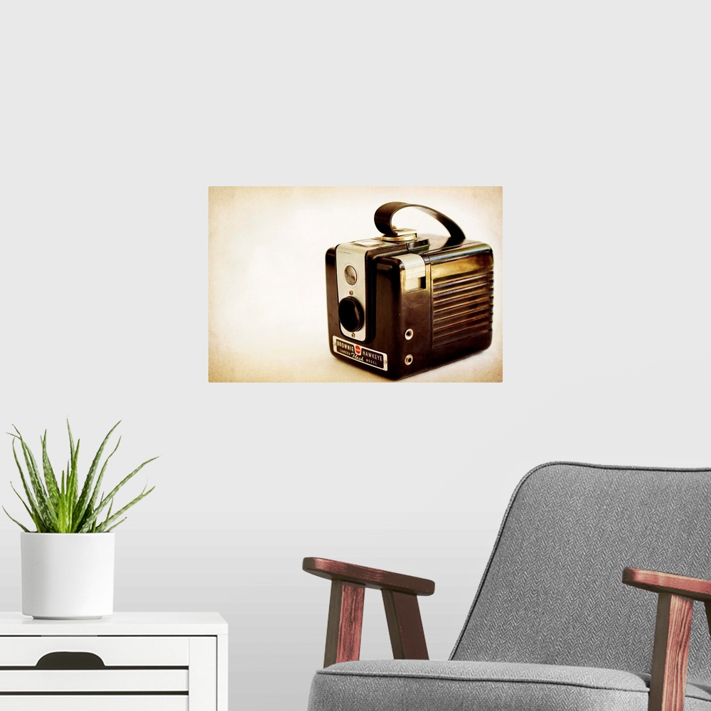 A modern room featuring Kodak Brownie Hawkeye