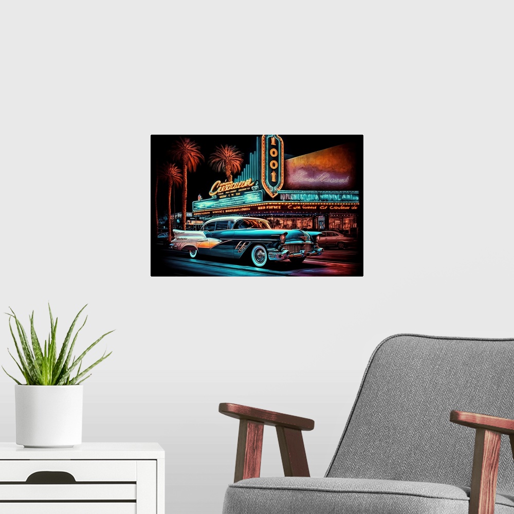 A modern room featuring Las Vegas Strip Cadillac 8