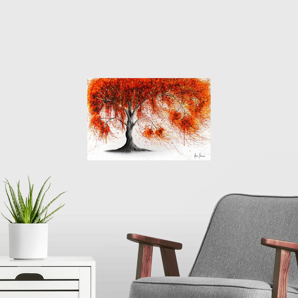 A modern room featuring Crisp Amber Tree