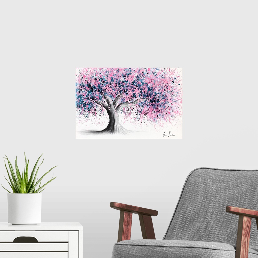 A modern room featuring Electric Evening Tree