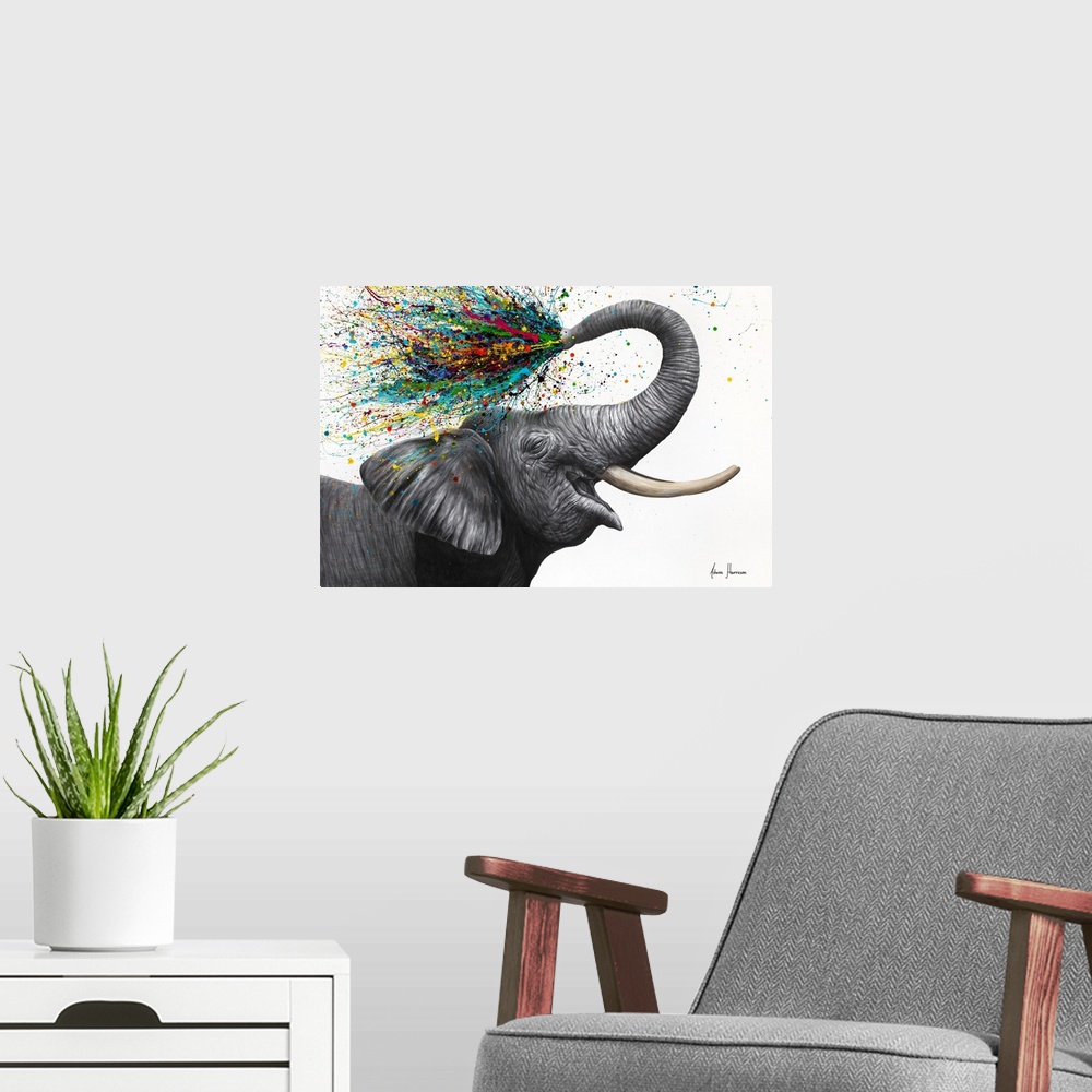 A modern room featuring Elephant Elation