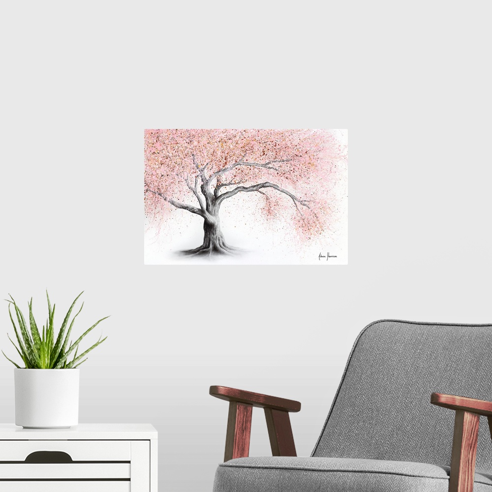 A modern room featuring Forever Blossom