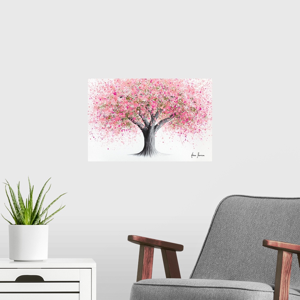 A modern room featuring The Gardener Blossom Tree