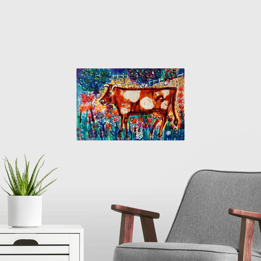 A modern room featuring Originally acrylic poster colour and coloured inks.